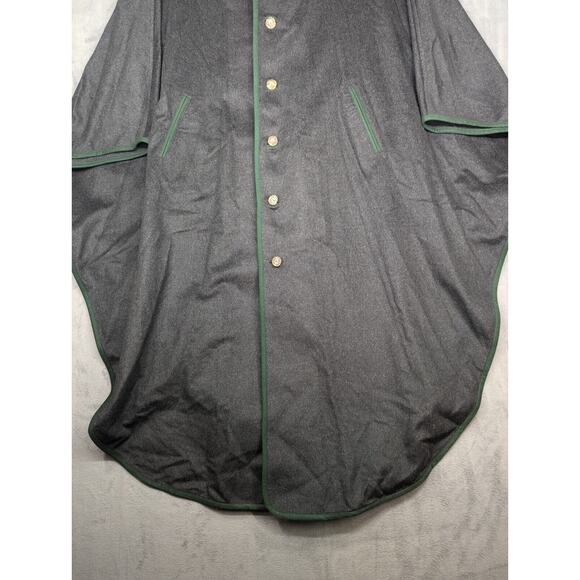 Tostmann Trachten Wool Cape Austria Black Green Trim Button - Picture 3 of 15